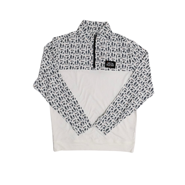 Terra Long Sleeve Quarter Zip - White