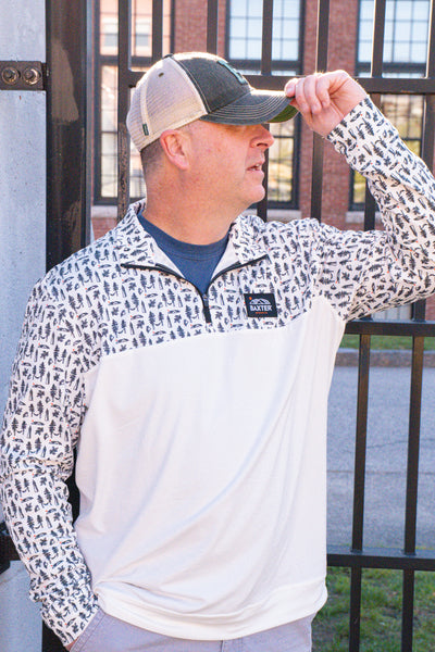 Terra Long Sleeve Quarter Zip - White